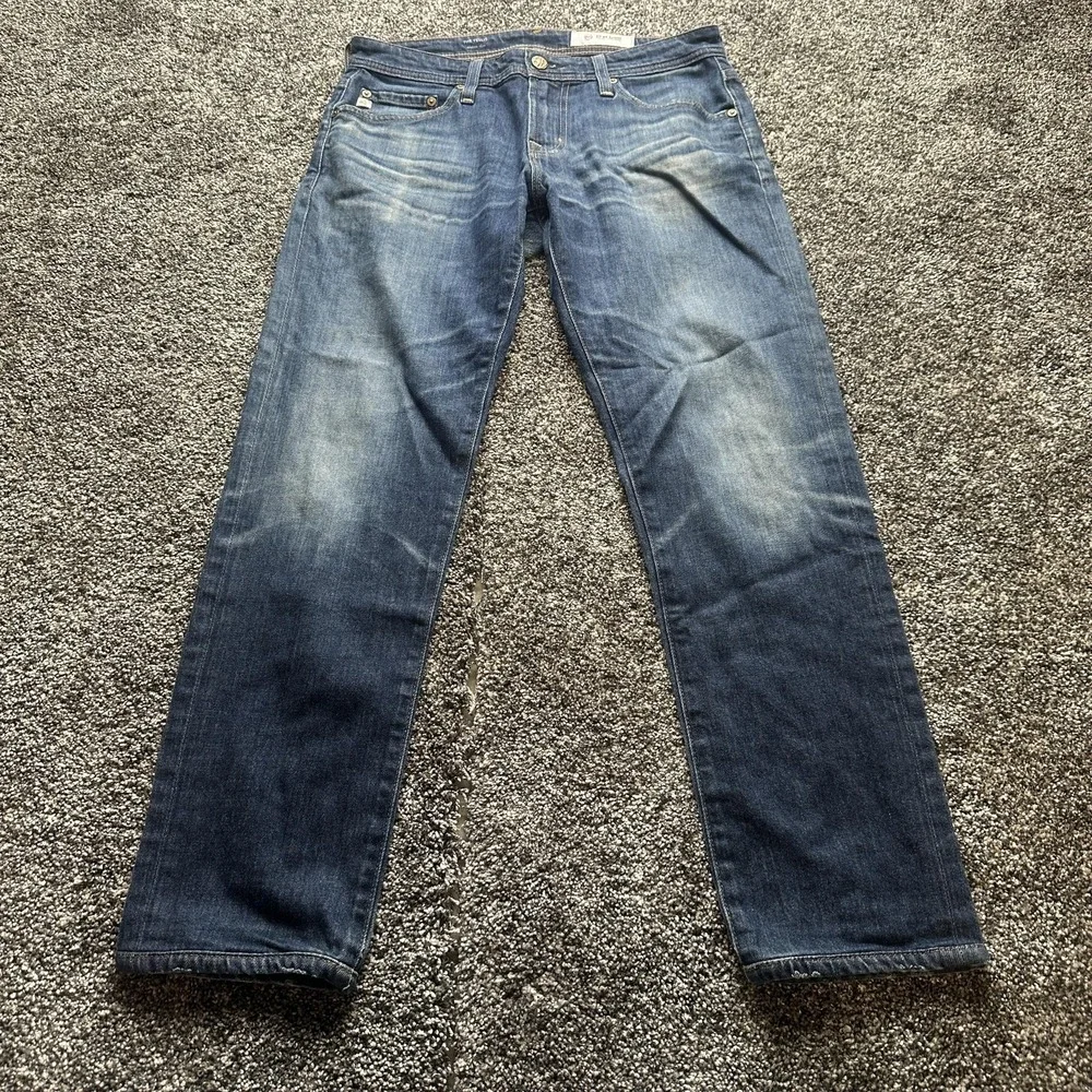 AG Adriano Goldschmied The Tellis Jeans Mens 32x32 Blue Slim Straight Zip Fly